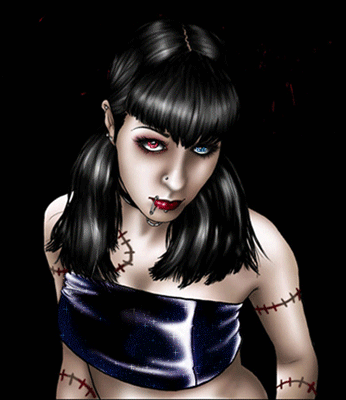 Gif animé gothique zombie